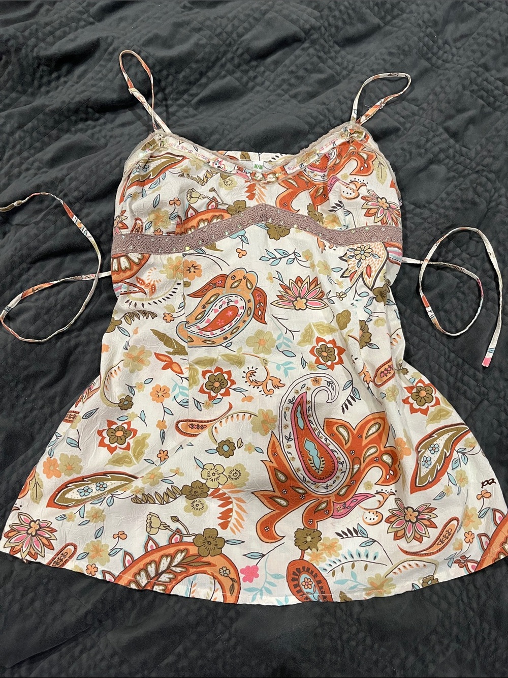Vintage Point Zero Colorful babydoll top